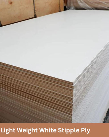 Double Sided White Stipple Light Weight Plywood 15mm