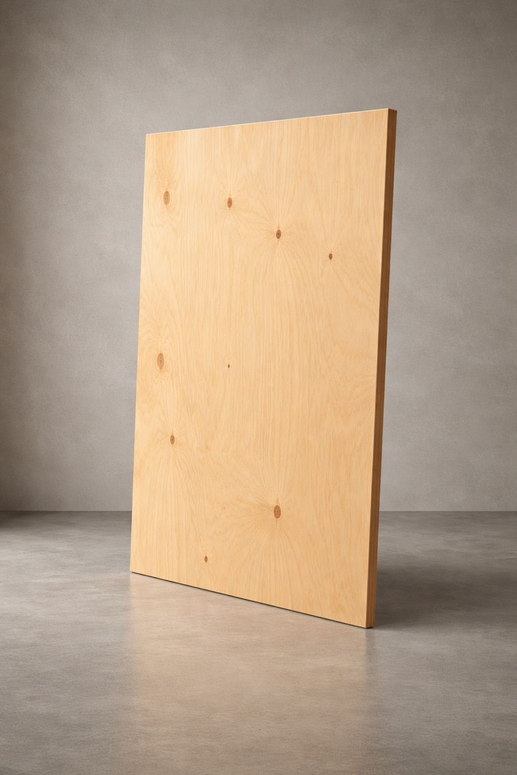 Birch plywood sheet showing smooth grain finish