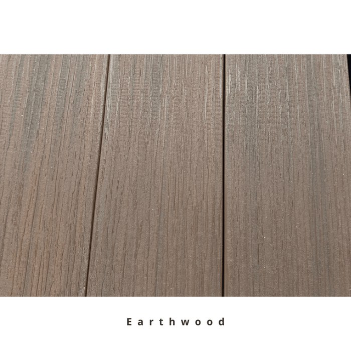 Clip & Go single-sided composite decking Earthwood