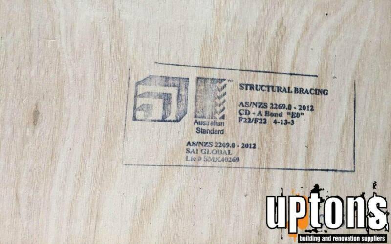 AS/NZS 2269 certification mark on F22 structural bracing plywood