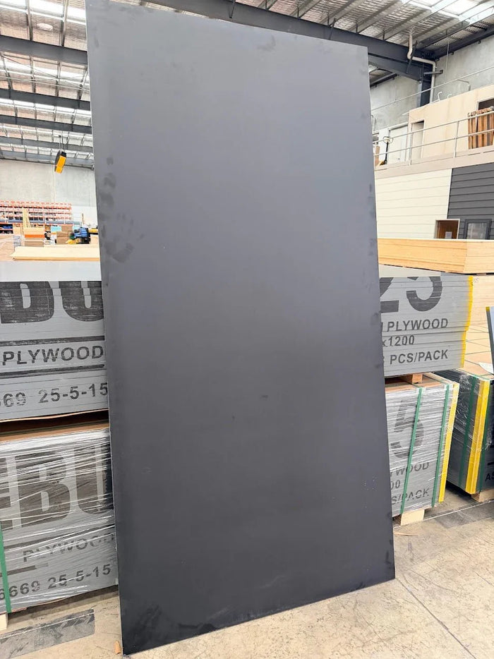 Form plywood used for concrete slab formwork on site
