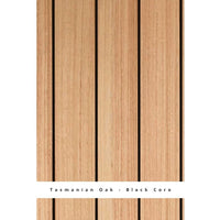 Touchwood Tasmanian Oak veneer panel with black MDF core