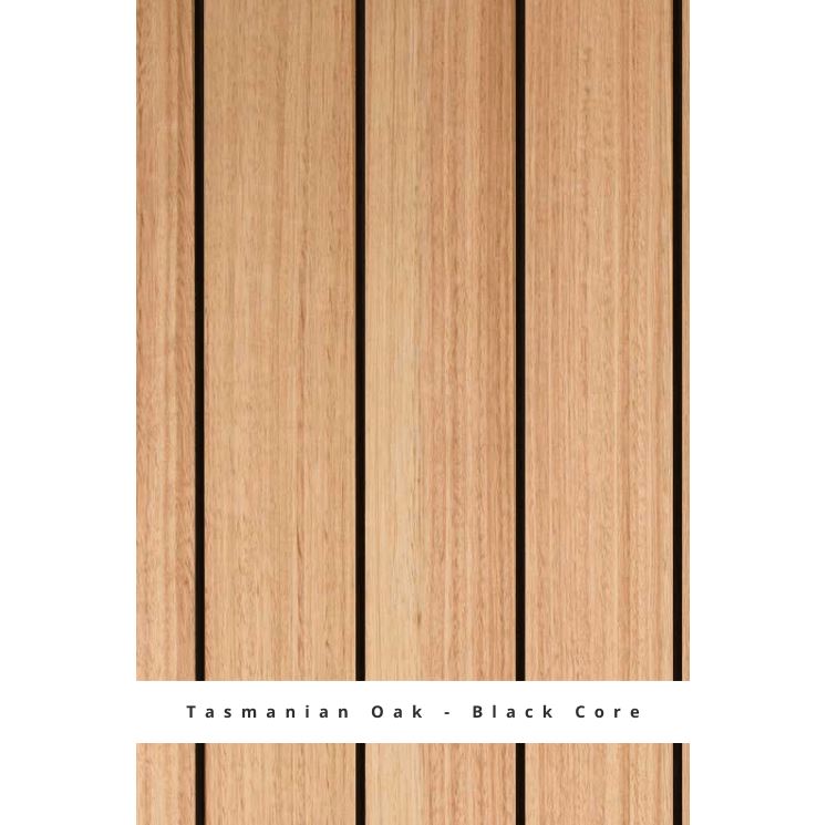 Touchwood Tasmanian Oak veneer panel with black MDF core