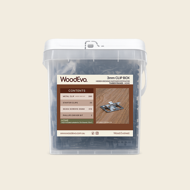 WoodEvo 3mm clip box for timber frames