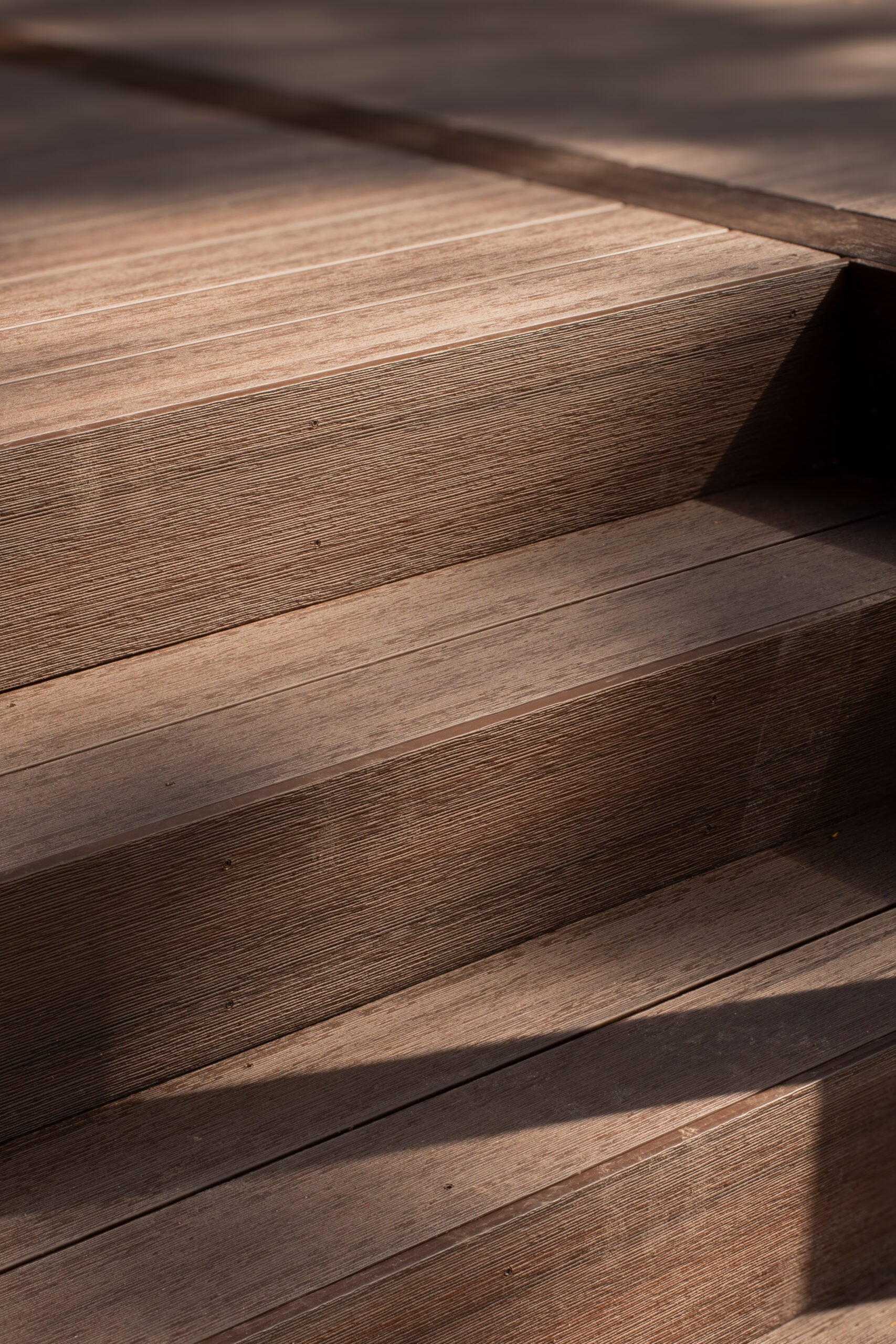 WoodEvo HOME composite decking steps close-up