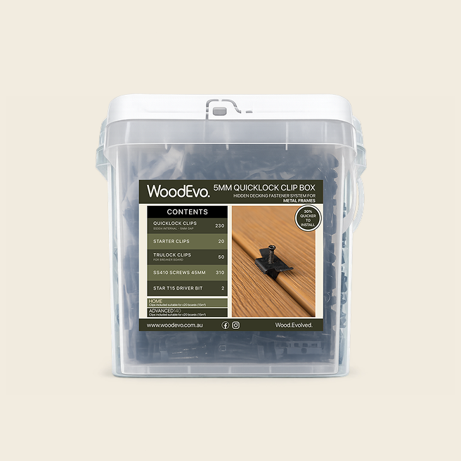 WoodEvo 5mm QuickLock clip box for metal frames