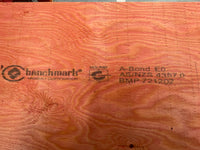 LVL certification stamp: Benchmark product certification, A-Bond, E0, AS/NZS 4357.0