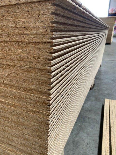 stack of OSB tongue and groove board  ready to deliver 